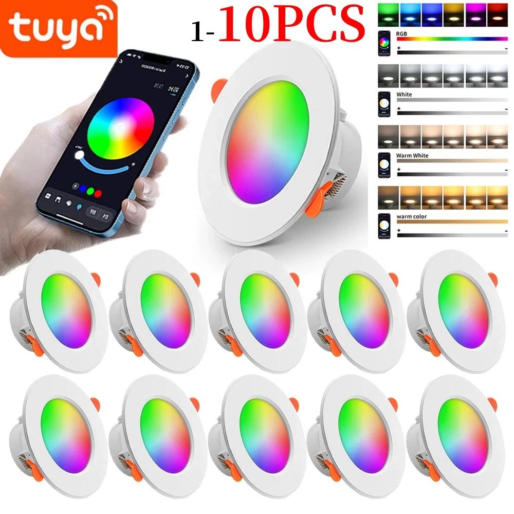 Tu-ya   ٿƮ ƮƮ,  ȣȯ , RGB LED , 10W  , GB + CW + WW Ʈ , 1-10 
